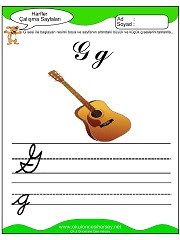 G Sesi Çalışma Sayfaları